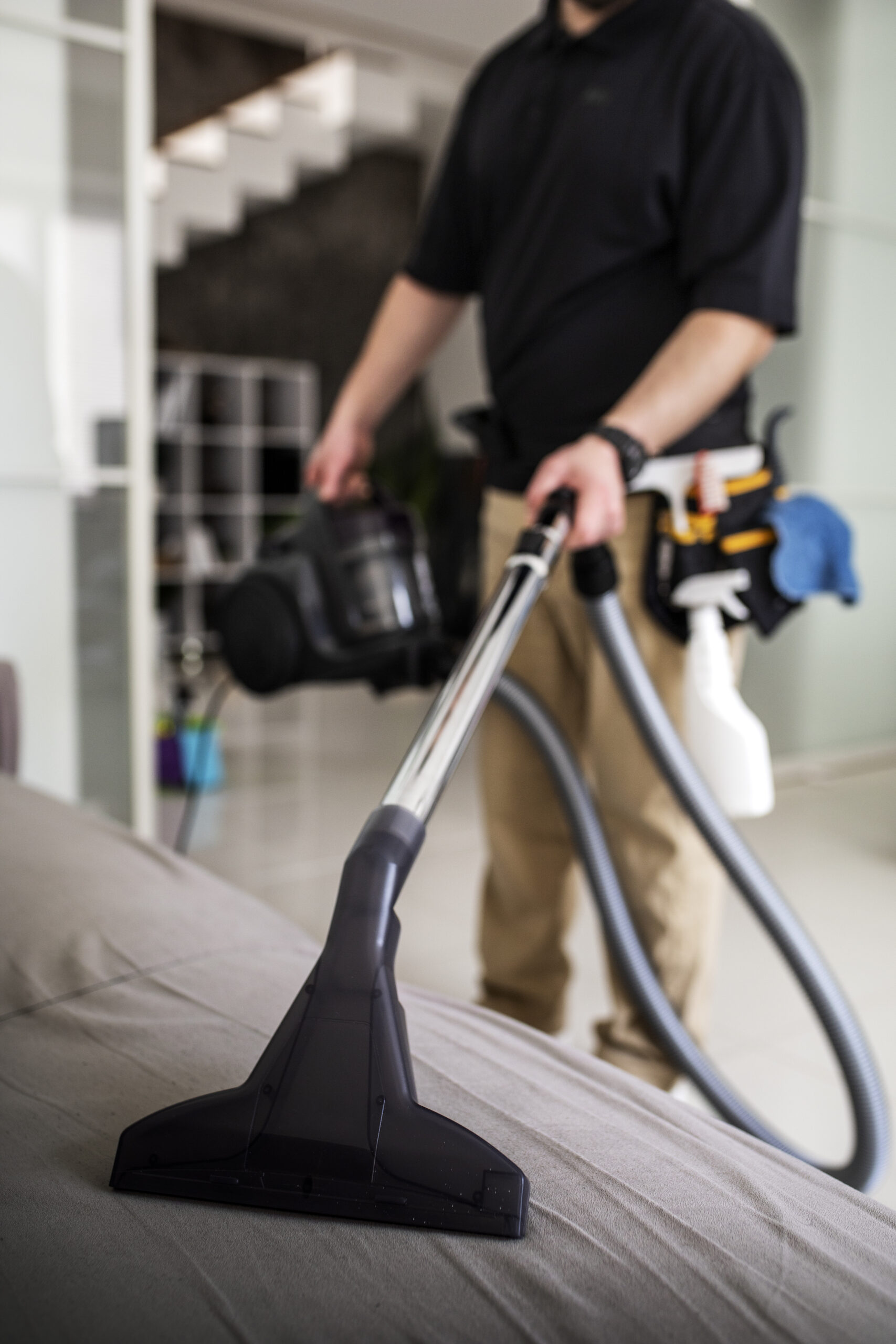 Professional sofa and upholstery cleaning service — fabric care code method in action