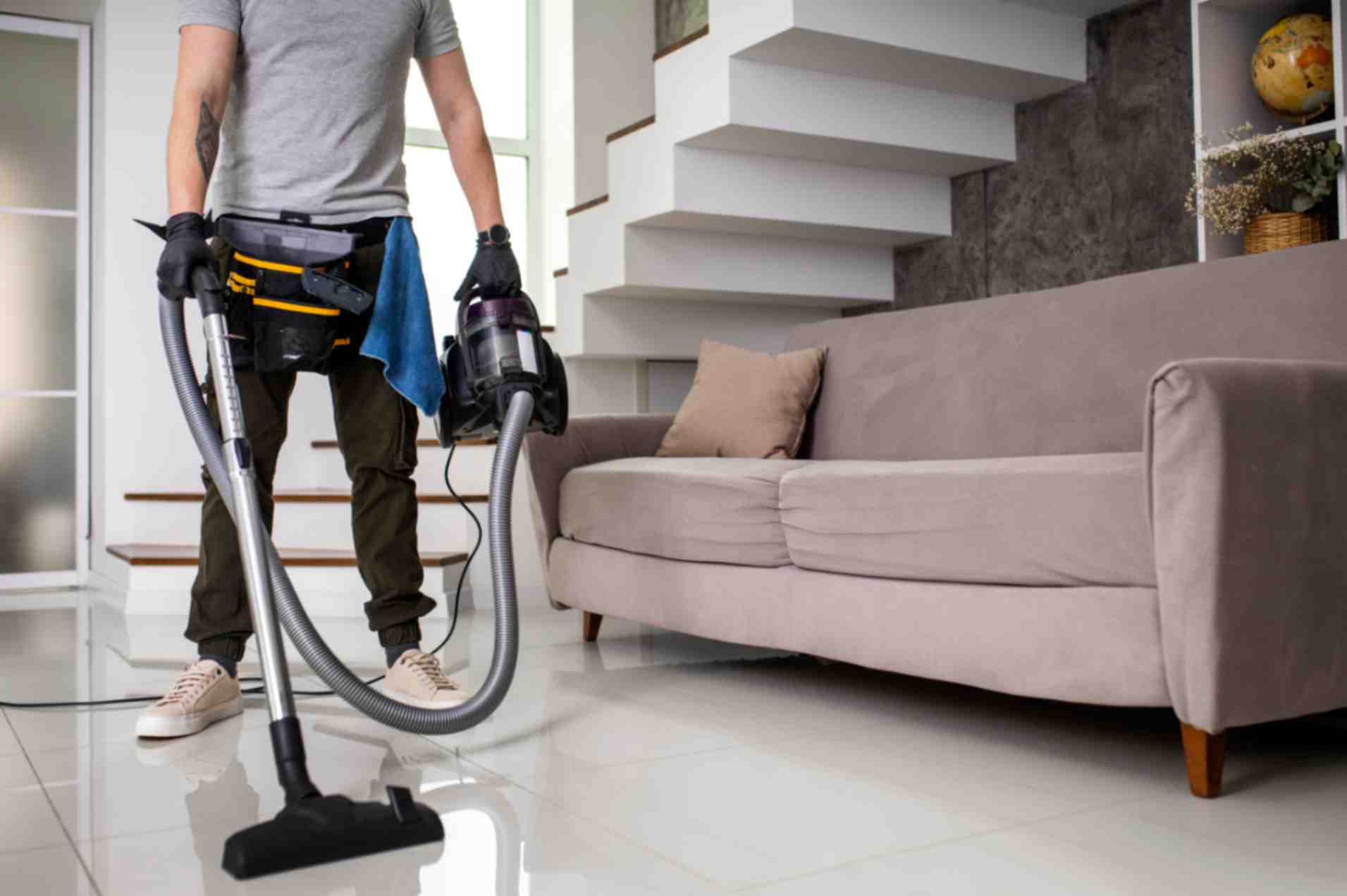 Professional deep cleaning services in Oxford — Best Cleaning Solutions technician at work