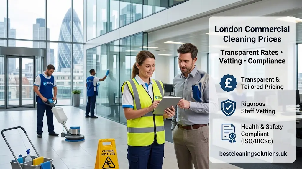 London Commercial Cleaning Prices Transparent Rates, Vetting and Compliance